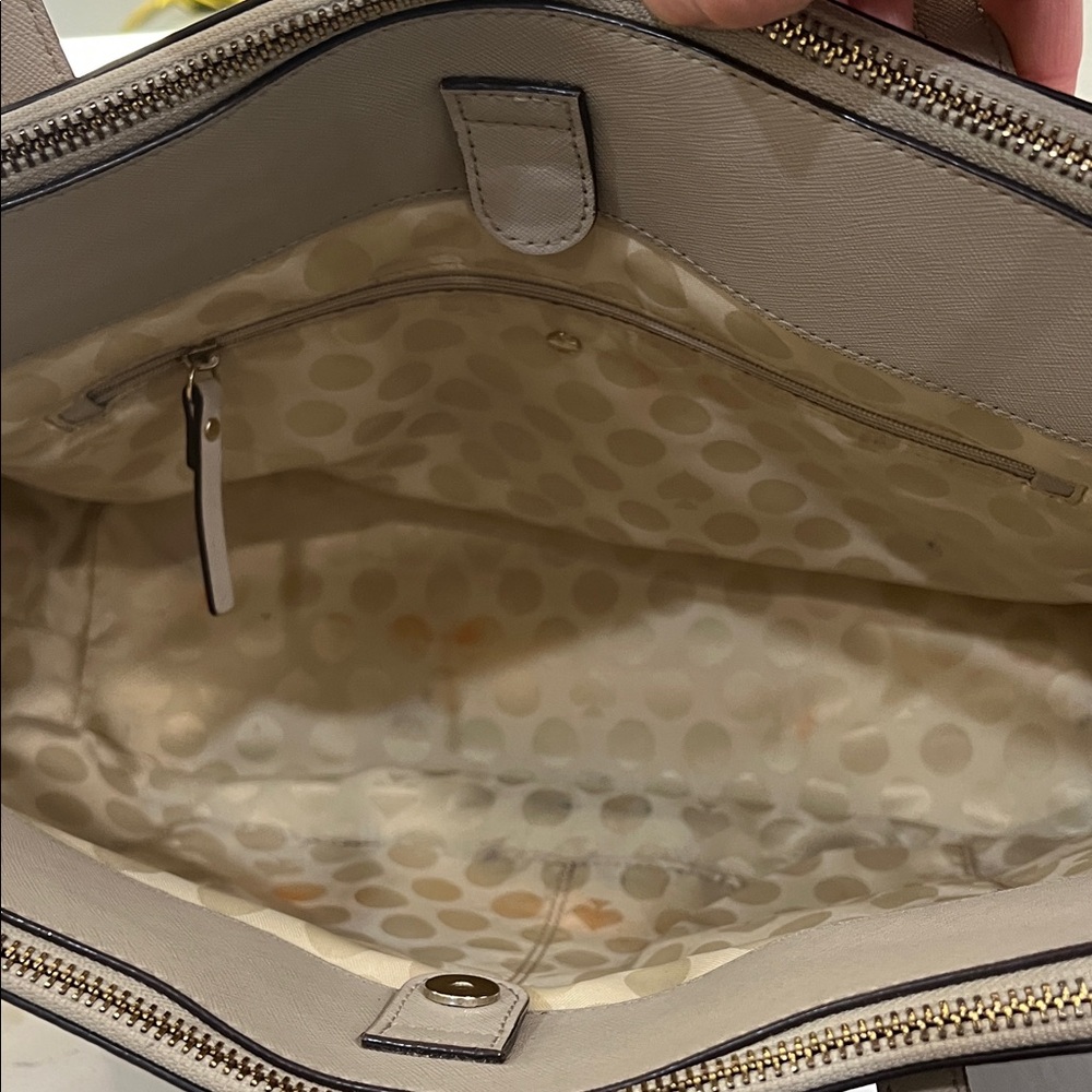 Kate Spade Taupe Satchel Bag. GUC - Picture 9 of 15